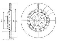 Disc frana BG3958 DELPHI pentru Audi A8