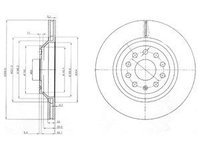 Disc frana BG3975 DELPHI pentru Vw Passat Skoda Superb Skoda Yeti Audi A3 Vw Cc Ford Focus Vw Golf Vw Rabbit Audi A8