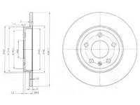 Disc frana BG3996 DELPHI pentru Audi A4 Seat Exeo