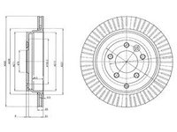 Disc frana BG4020C DELPHI pentru Land rover Discovery Land rover Lr4 Land rover Lr3 Land rover Range rover