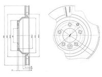 Disc frana BG4070 DELPHI pentru Audi Q7