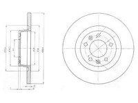 Disc frana BG4085 DELPHI pentru Peugeot Expert CitroEn Dispatch CitroEn Jumpy Fiat Scudo