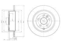 Disc frana BG4124C DELPHI pentru Land rover Freelander Land rover Lr2