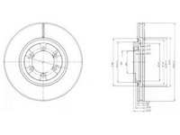 Disc frana BG4133 DELPHI pentru Hyundai Terracan