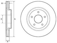 Disc frana BG4283 DELPHI pentru Nissan Juke Renault Clio