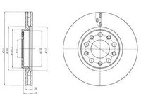 Disc frana BG4314 DELPHI pentru Alfa romeo Giulietta