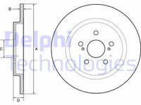 Disc frana BG4650C DELPHI pentru Toyota Urban 2009 2010 2011 2012 2013 2014