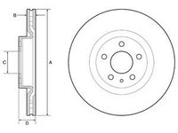 Disc frana BG4654C DELPHI pentru Fiat 500l