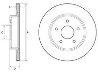 Disc frana BG4779C DELPHI pentru Nissan X-trail Renault Koleos Nissan Leaf