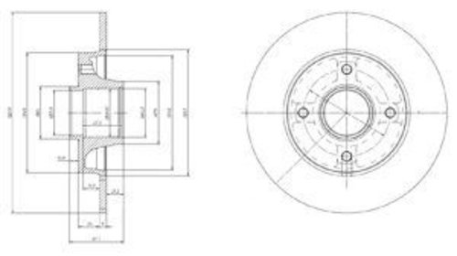 Disc frana BG9021RS DELPHI pentru Peugeot 307