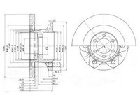 Disc frana BG9722 DELPHI pentru Iveco Daily