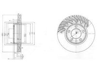 Disc frana BG9773 DELPHI pentru Vw Touareg