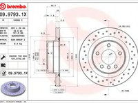 Disc frana BMW 1 Cabriolet (E88) (2008 - 2013) BREMBO 09.9793.1X