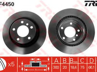 Disc frana BMW 1 Cabriolet (E88) (2008 - 2013) TRW DF4450