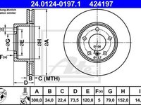 Disc frana BMW 1 Cabriolet E88 ATE 24012401971