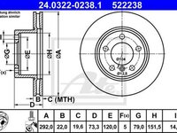 Disc frana BMW 1 Cabriolet E88 ATE 24032202381