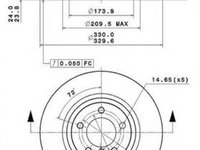 Disc frana BMW 1 Cabriolet E88 BREMBO 09A25911