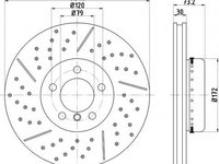 Disc frana BMW 1 (F20) (2010 - 2016) TEXTAR 92265025