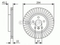 Disc frana BMW 2 Active Tourer (F45) (2014 - 2020) BOSCH 0 986 479 C91