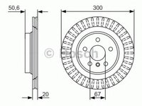 Disc frana BMW 2 Active Tourer F45 BOSCH 0986479C95