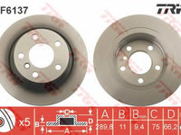 Disc frana BMW 2 Cabriolet (F23) (2014 - 2020) TRW DF6137