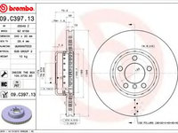 Disc frana BMW 2 cupe (F22, F87) (2013 - 2016) BREMBO 09.C397.13