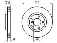 Disc frana BMW 3 1992-1995 BOSCH 0986478748