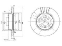 Disc frana BMW 3 Cabriolet E36 DELPHI BG2623C