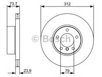 Disc frana BMW 3 Cabriolet E93 BOSCH 0986479381