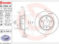 Disc frana BMW 3 Compact (E46) (2001 - 2005) BREMBO 08.5366.21