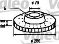 Disc frana BMW 3 Compact (E46) (2001 - 2005) VALEO 186275