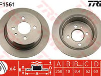 Disc frana BMW 3 (E30) - OEM - TRW: DF1561 - Cod intern: W02305661 - LIVRARE DIN STOC in 24 ore!!!