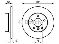 Disc frana BMW 3 (E36) - OEM - BOSCH: 0986478561|0 986 478 561 - Cod intern: W02651369 - LIVRARE DIN STOC in 24 ore!!!