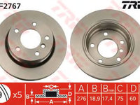 Disc frana BMW 3 (E46) - OEM - TRW: DF2767 - Cod intern: W02292659 - LIVRARE DIN STOC in 24 ore!!!