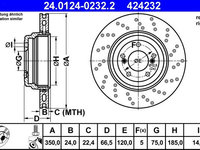 Disc frana BMW 3 E90 ATE 24.0124-0232.2