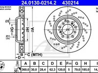 Disc frana BMW 3 limuzina (E90), BMW 3 cupe (E92), BMW 3 Cabriolet (E93) - ATE 24.0130-0214.2