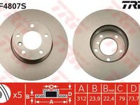 Disc frana BMW 4 Cabriolet F33 F83 TRW DF4807S