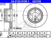 Disc frana BMW 5 E39 ATE 24012201591