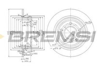 Disc frana BMW 5 E39 BREMSI DBA835S