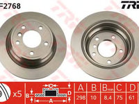 Disc frana BMW 5 (E39) - OEM - TRW: DF2768 - Cod intern: W02224376 - LIVRARE DIN STOC in 24 ore!!!