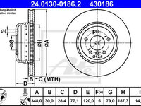 Disc frana BMW 5 (E60) (2003 - 2010) ATE 24.0130-0186.2