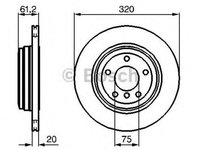 Disc frana BMW 5 E60 BOSCH 0986479056