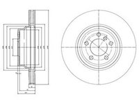 Disc frana BMW 5 E60 DELPHI BG9788