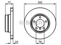 Disc frana BMW 5 (E60) - OEM - BOSCH: 0986479055|0 986 479 055 - Cod intern: W02652337 - LIVRARE DIN STOC in 24 ore!!!