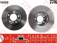 Disc frana BMW 5 E60 TRW DF4359 PieseDeTop