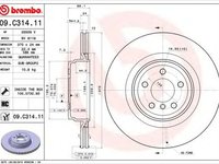 Disc frana BMW 5 Grand Turismo F07 BREMBO 09C31411