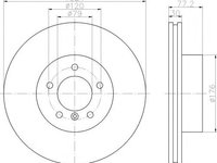 Disc frana BMW 5 limuzina (E60), BMW 5 Touring (E61), BMW 6 (E63) - MINTEX MDC1659