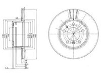 Disc frana BMW 5 Touring E34 DELPHI BG2433