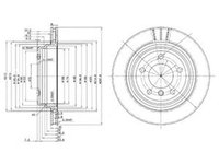 Disc frana BMW 5 Touring E39 DELPHI BG3042