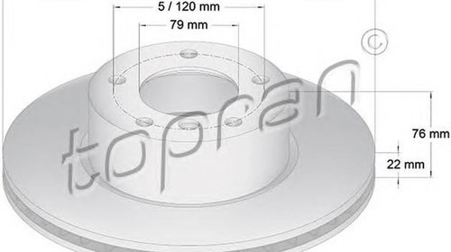 Disc frana BMW 5 Touring E39 TOPRAN 500570